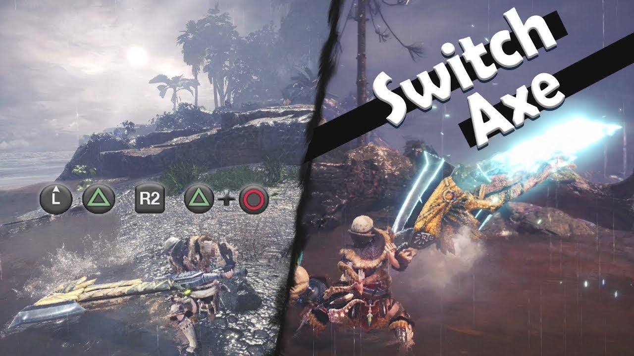 MONSTER HUNTER WORLD: Switch Axe Showcase (Combos & Moveset)