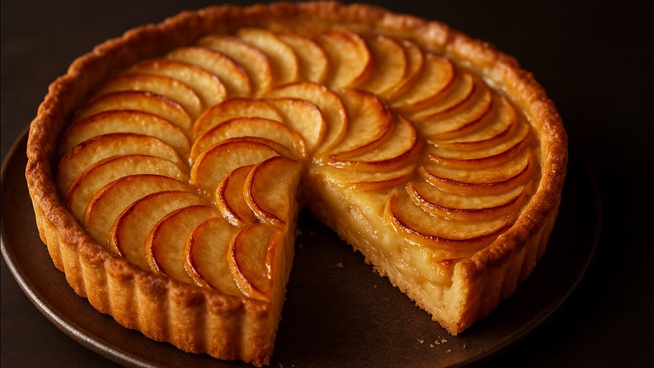 The Best French Apple Tart 🍎 Tastes Like Autumn in Paris! #recipe #france 