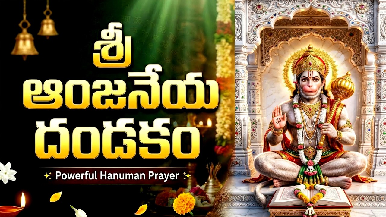 శ్రీ ఆంజనేయ దండకం | Sri Hanuman Dandakam | Anjaneya Dandakam In Telugu | Bhakti Patalu