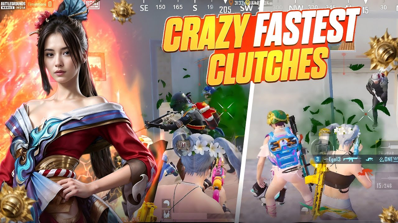 Most Intense Clutches In Conqueror Lobby 🔱 | Fastest 1v4 Clutches In Conqueror Lobby 🔥 | Bgmi 
