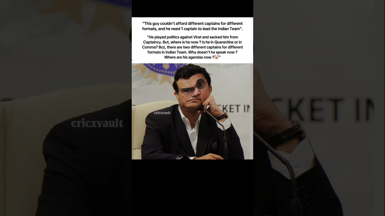 Double Standards of Saurav Ganguly exposed! He hate Kohli and he sacked him from Captaincy 🤡😵&zwj;💫