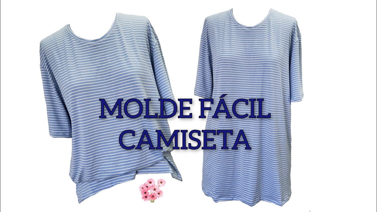 Camiseta Molde F&aacute;cil \ Tamanho G  #moldefacil #costuraparaprincipiantes #camiseta
