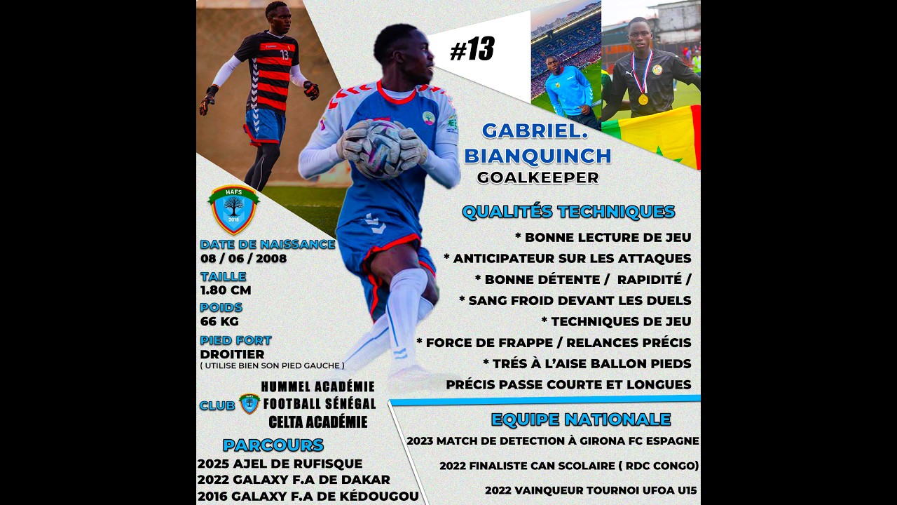 Goalkeeper HAFS ACADEMIE CELTA Gabriel Bianquinch