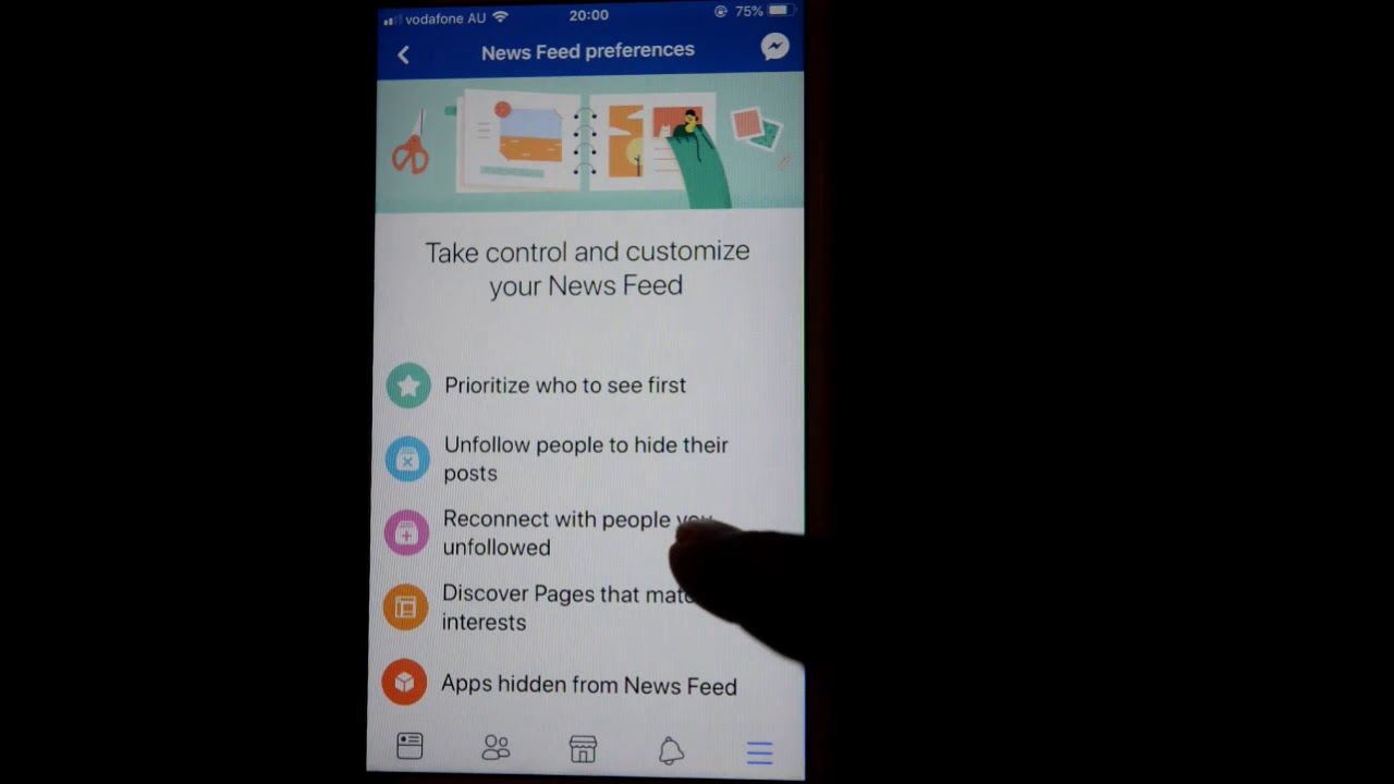 How to customize newsfeed in Facebook iOS or iPhone app