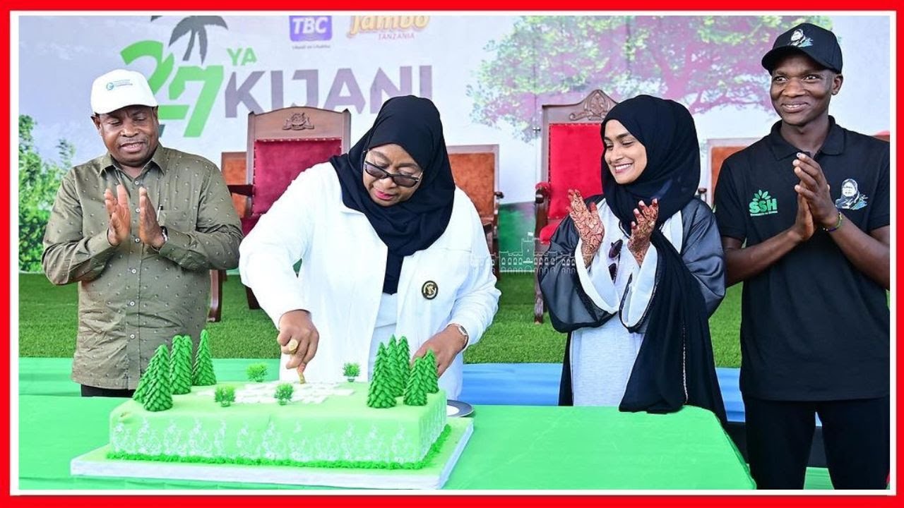 RAIS SAMIA ALIVYOKATA KEKI ya 'BIRTHDAY' YAKE na KUWALISHA WANANCHI AKIWA ZANZIBAR...