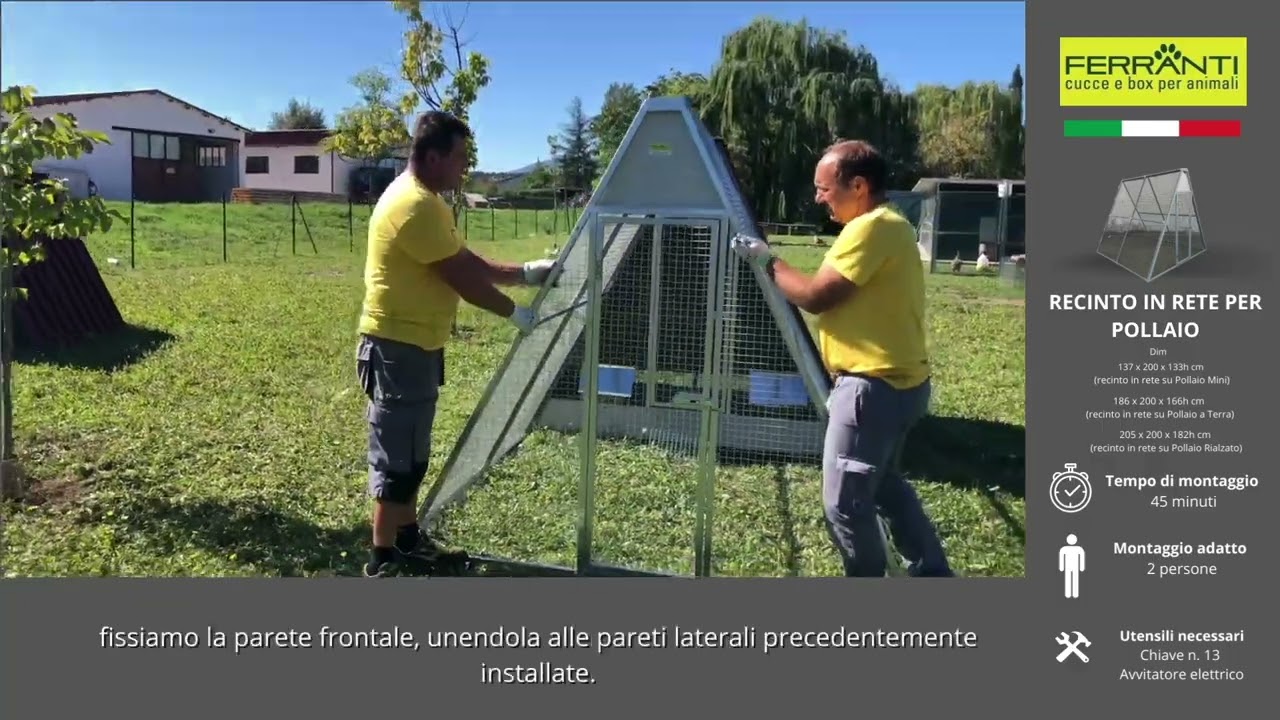Recinto per galline o polli modulare VIDEO TUTORIAL - Ferranti