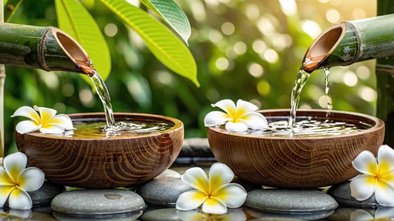 Relaxing Piano Music Bamboo Water Fountain, Sleep Music, Relaxing Music, Meditation Music