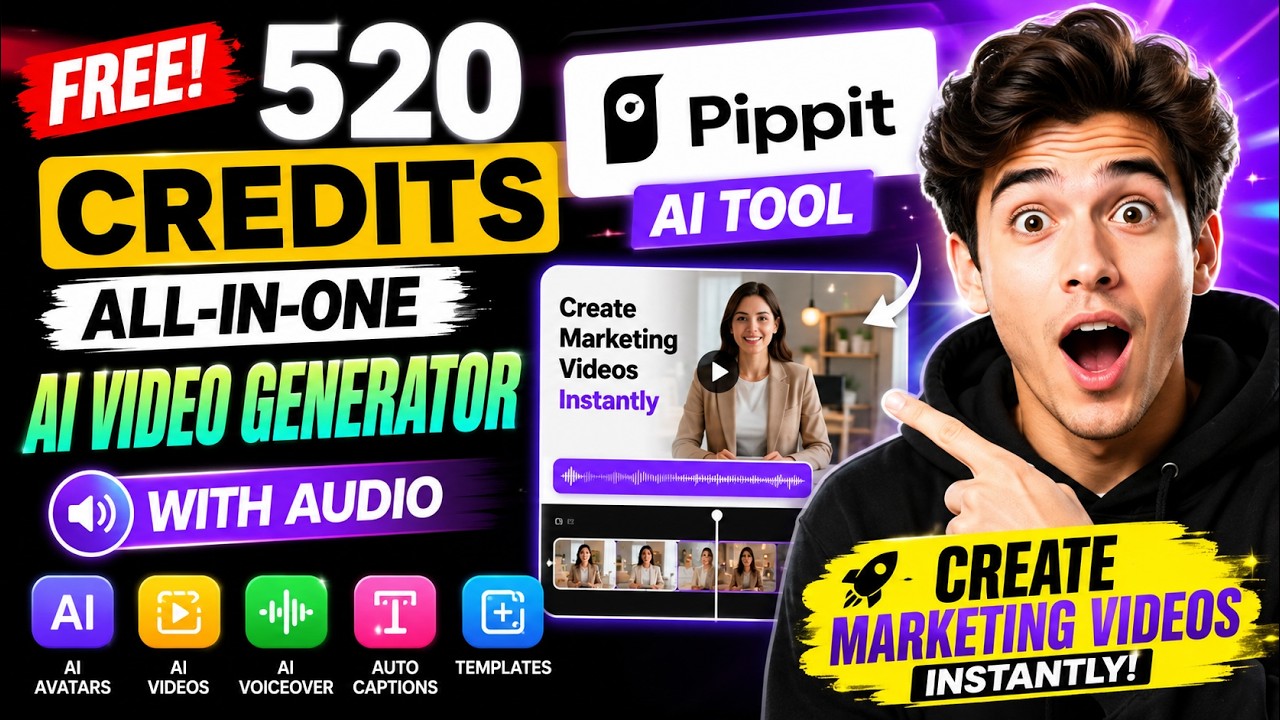 🚀 Pippit AI Tutorial 2026: FREE 520 Credits + AI Video Generator With Audio