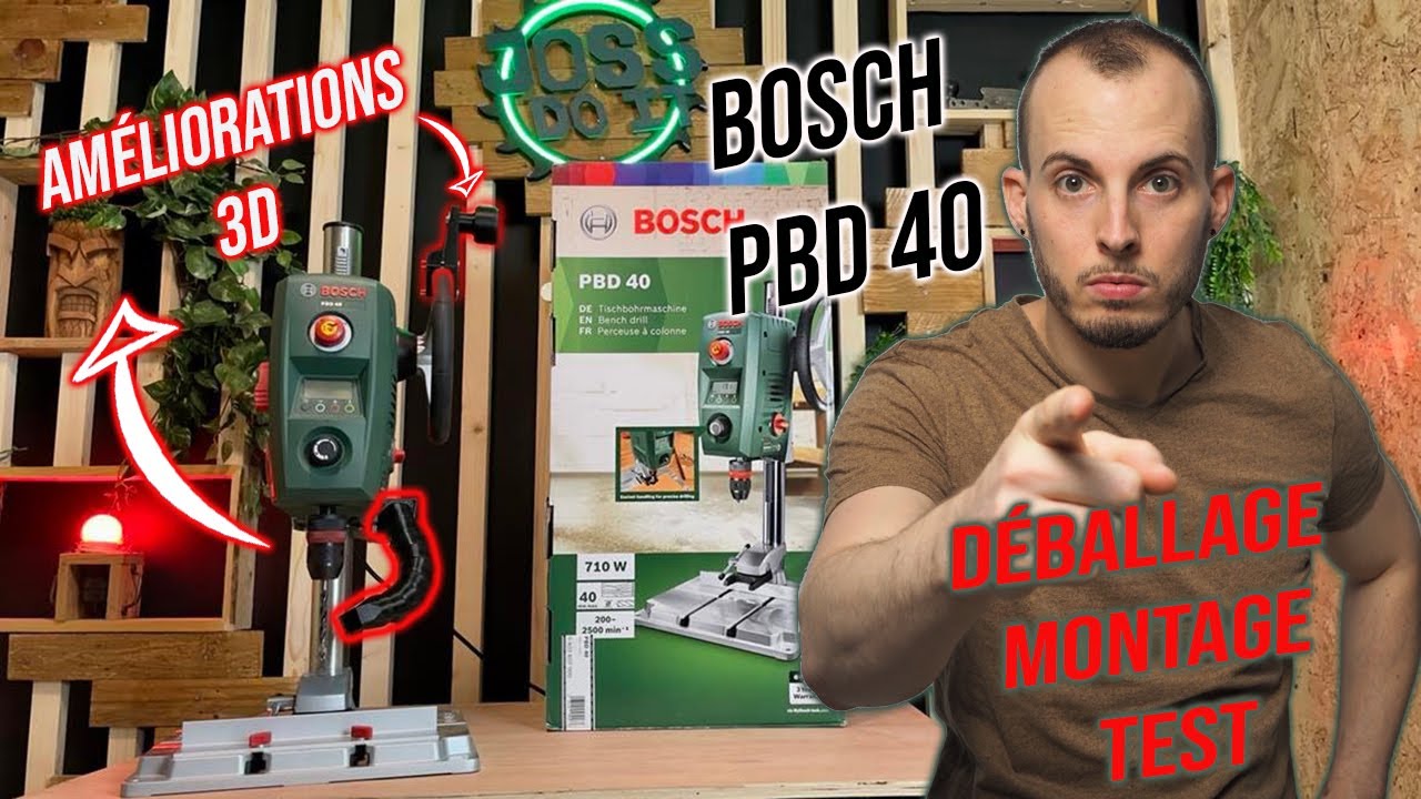 Perceuse à colonne BOSCH PBD 40 Test 2022( Améliorations 3D en BONUS et c'est génial !!!)