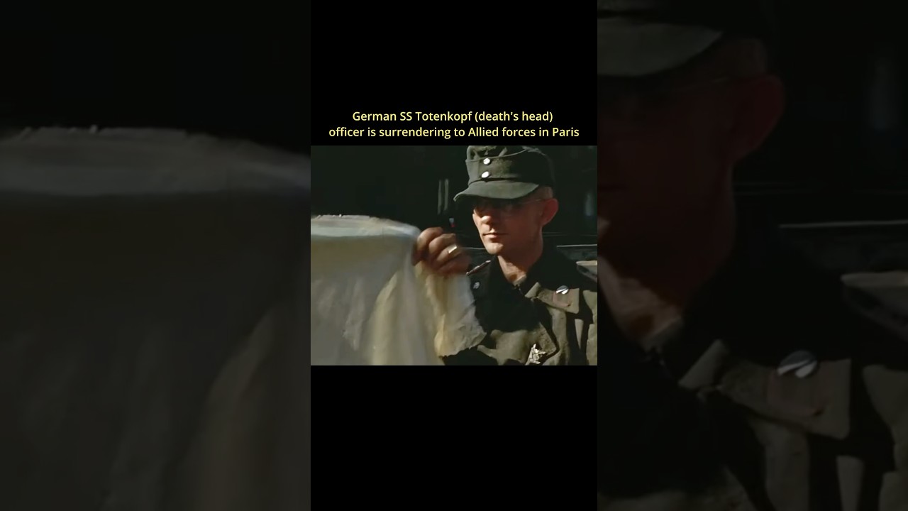 German SS Officer Surrenders in Paris: Rare WWII Footage 