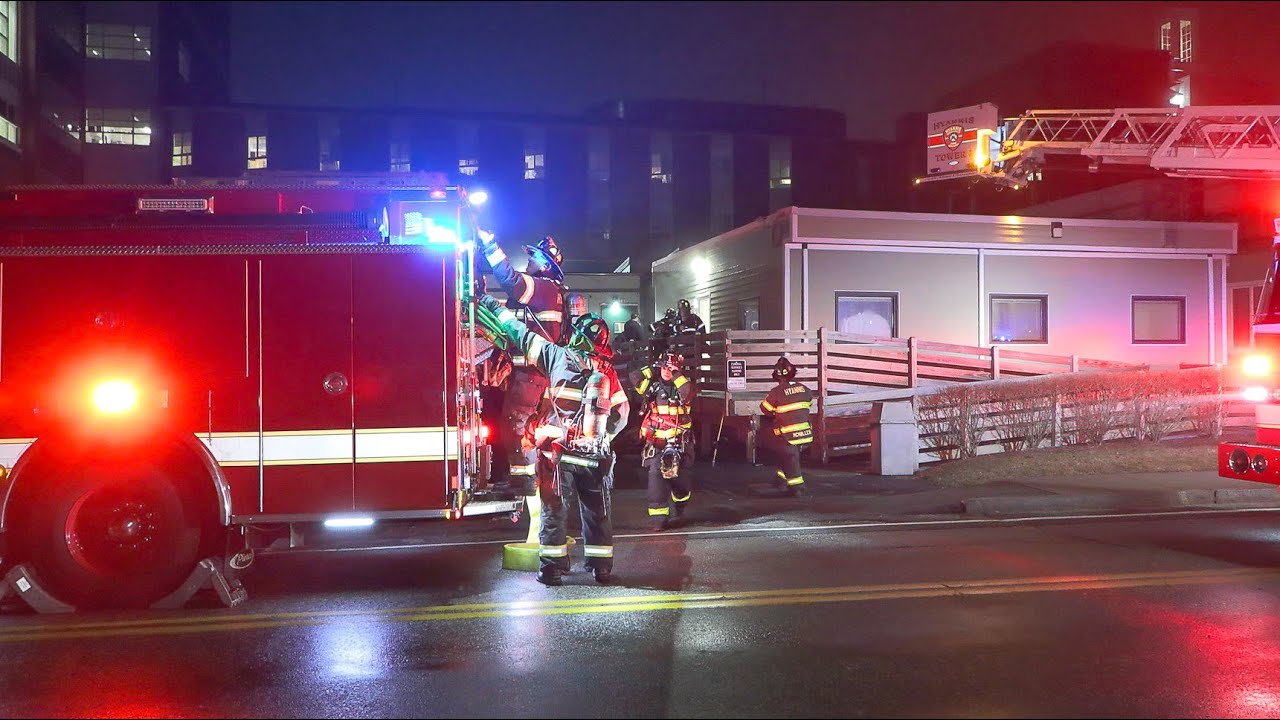 ***  WATCH  ***  SMALL FIRE QUICKLY KNOCKED DOWN AFTER CAPE COD HOSPITAL STAFF REPORTS CODE RED