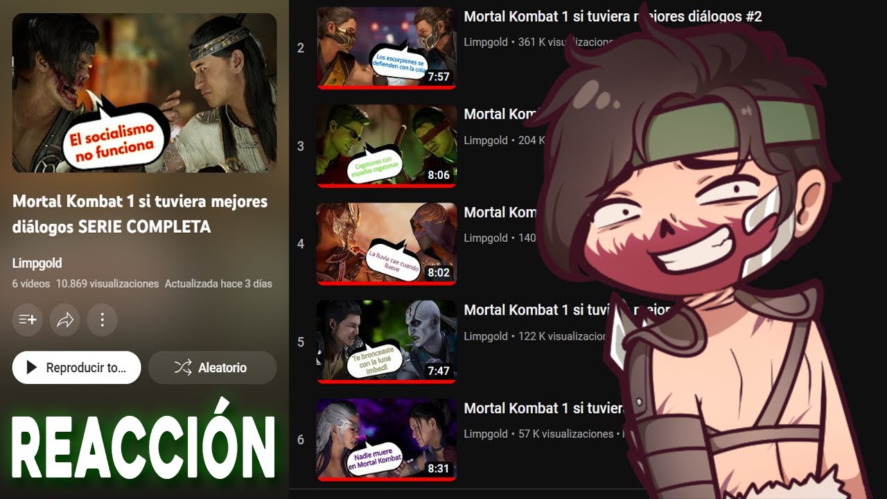 REACCIÓN A LOS VIDEOS DE LA IA DE MORTAL KOMBAT 1!