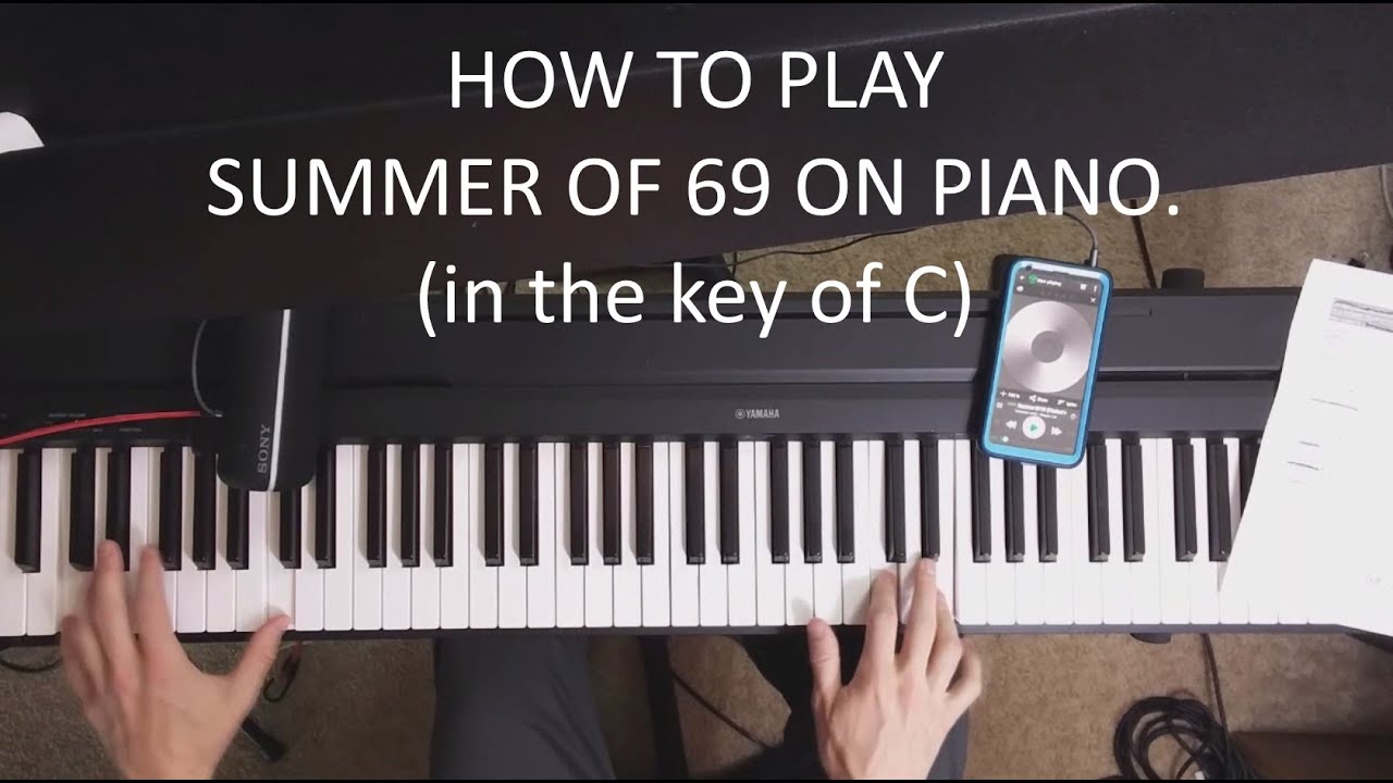 How to play Summer of 69 on piano.