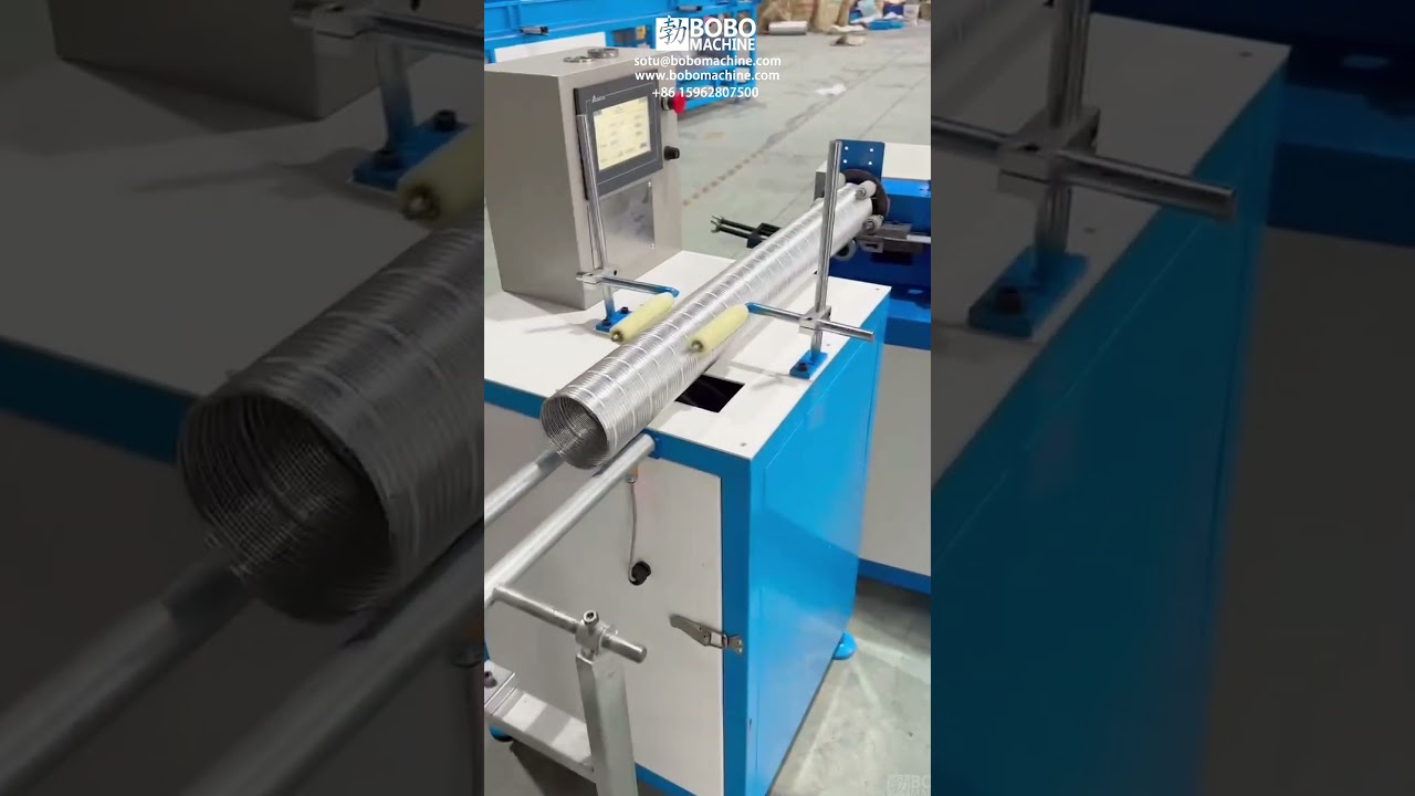HVAC Automatic Flexible Aluminum Air Duct Spiral Forming Machine