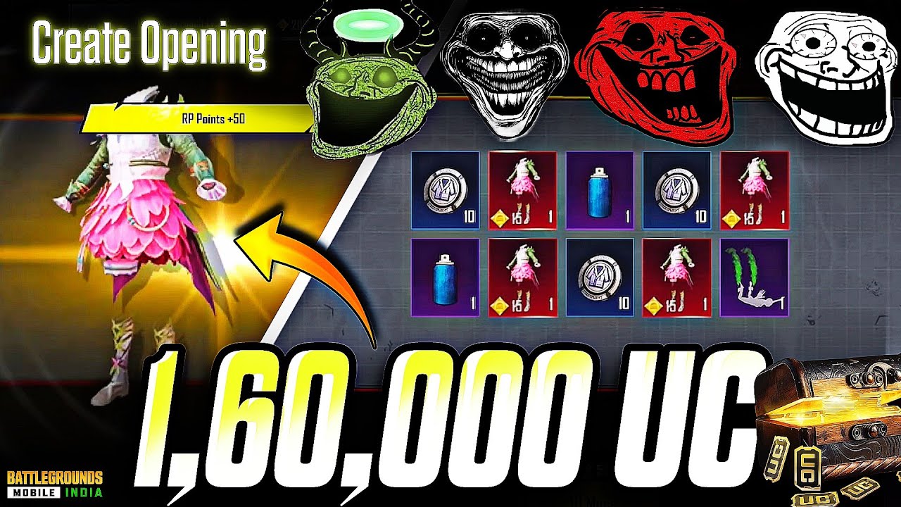 1,60,000 UC🔥 For JONATHAN SET | BGMI WORST CRETE OPENING 😫 - Tinkoo Gaming