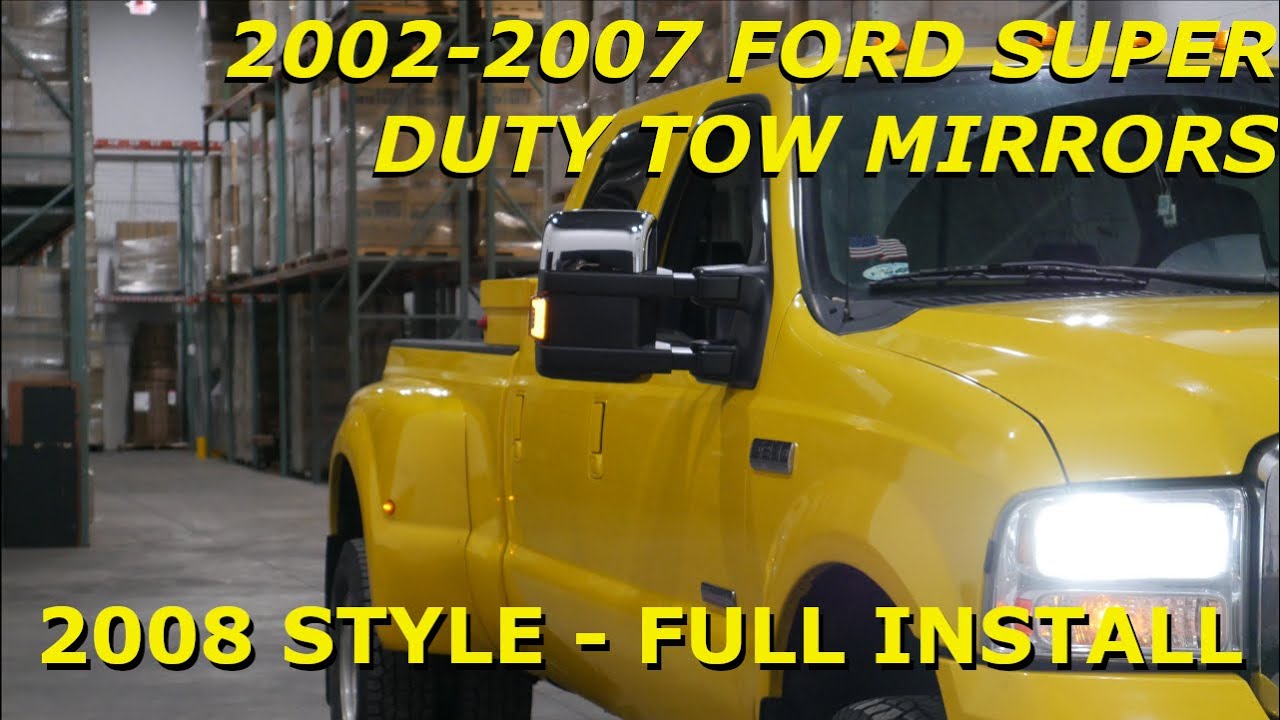 Tow Mirror Install: 2002-2007 Ford Super Duty (F250/F350) Towing Mirrors (2008 Style) - Boost Auto