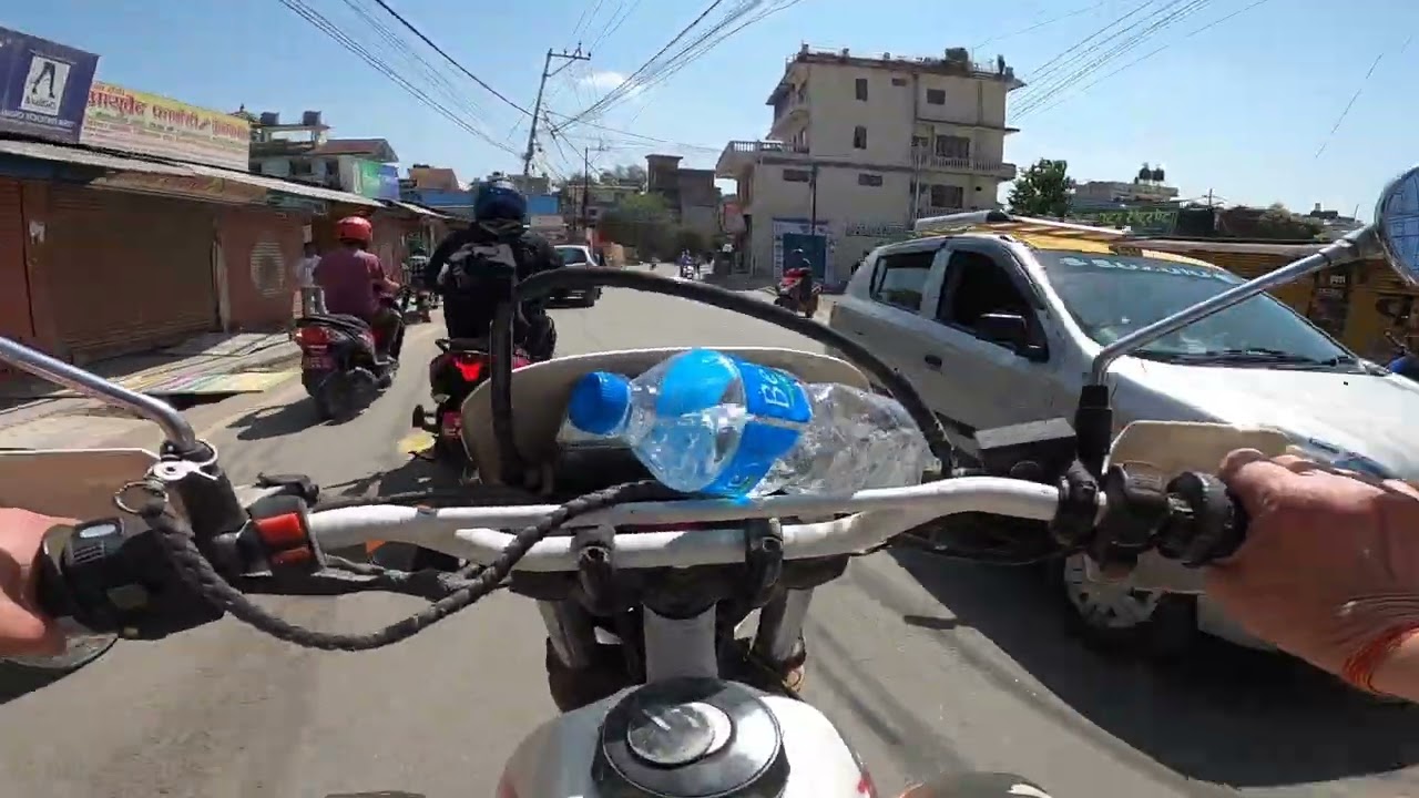 ME MY MOTORBIKE AND KATHMANDU - ICH MEIN MOTORRAD UND KATHMANDU / RIDE FROM TOKHA TO THAMEL