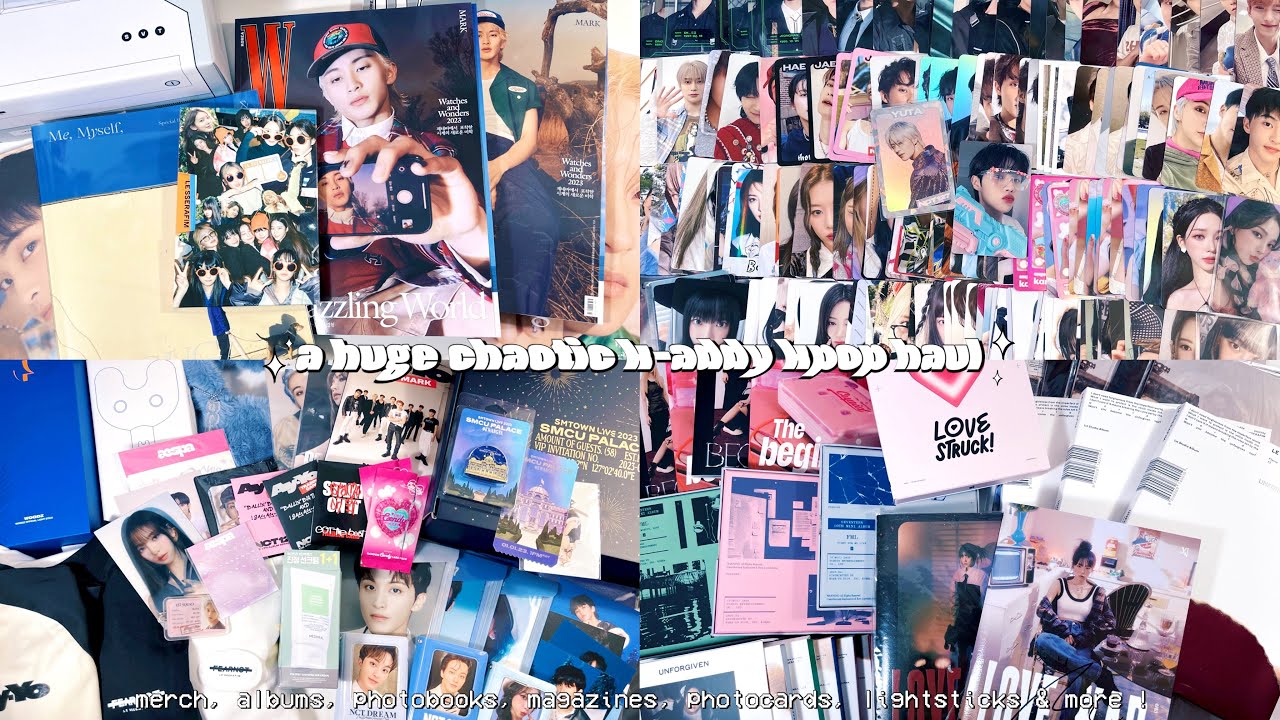 chaotic k-addy kpop haul 6 ✮ nct/le sserafim/aespa merch, albums, lightsticks, photobooks + more !