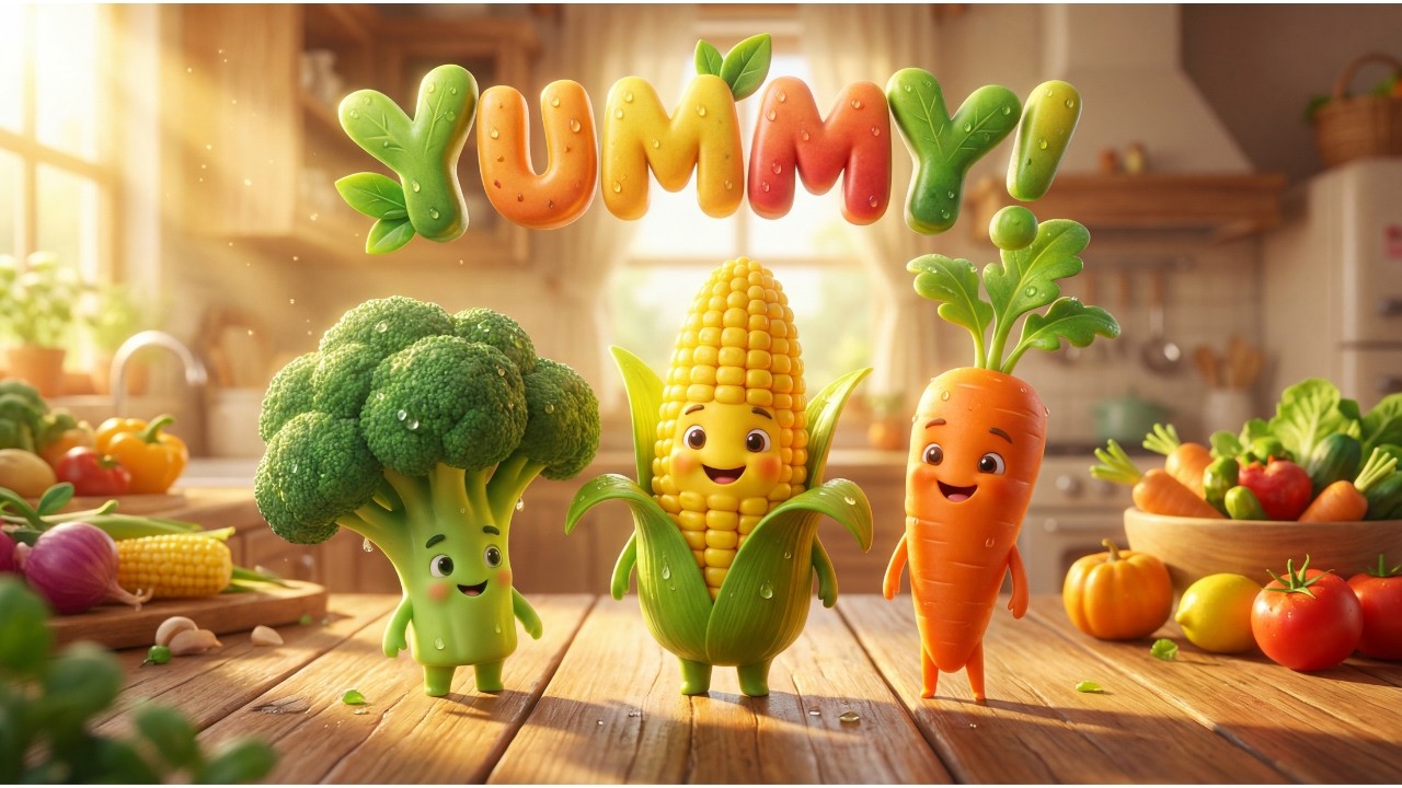 Yummy Food ABC Song! |🍎 Learn Fruits & Veggies with Phonics