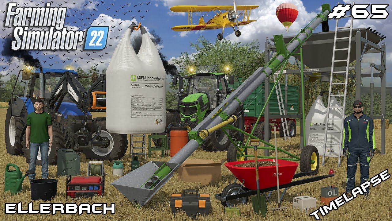 BAGING WHEAT, BARLEY & CANOLA IN BIG BAGS W/@kedex | Ellerbach | Farming Simulator 22 | Episode 65