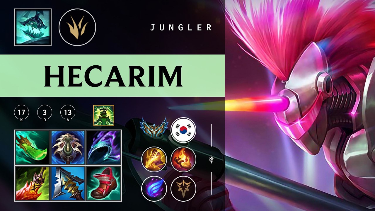 Hecarim Jungle vs Xin Zhao - KR Challenger Patch 26.04