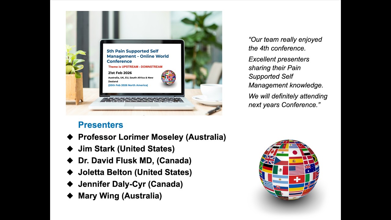 5th Pain Supported Self Management   Online World Conference