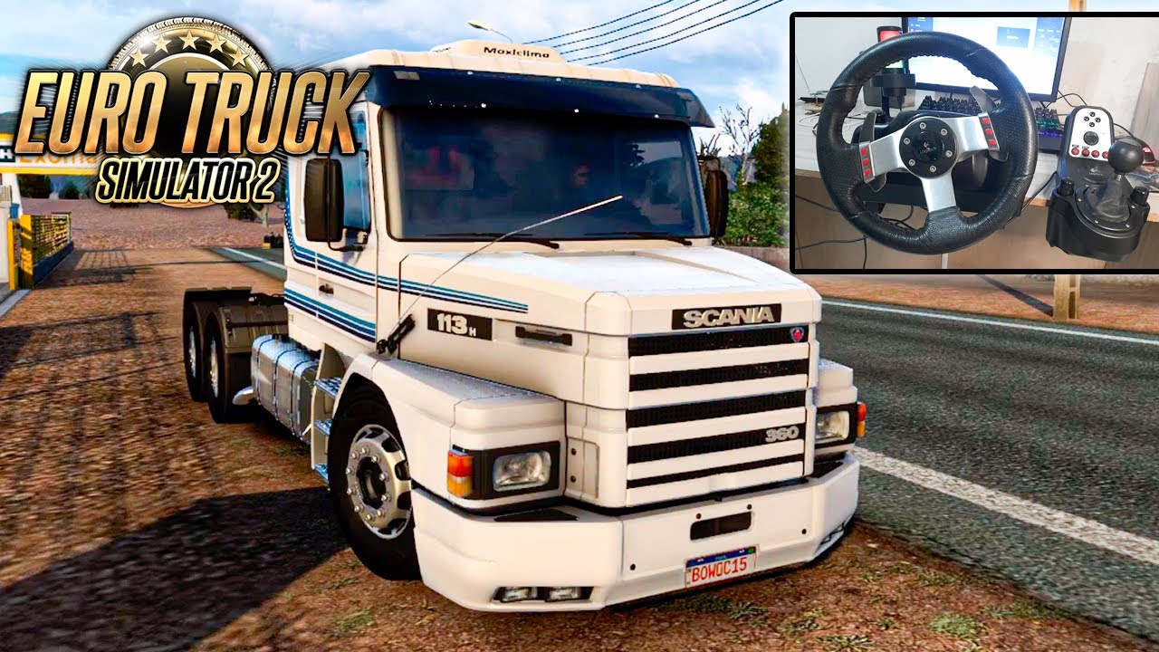 Jogando ETS 2 Com VOLANTE G27 Pela Primeira Vez!!! - Mapa BR Brasil ETS2 +Logitech G27