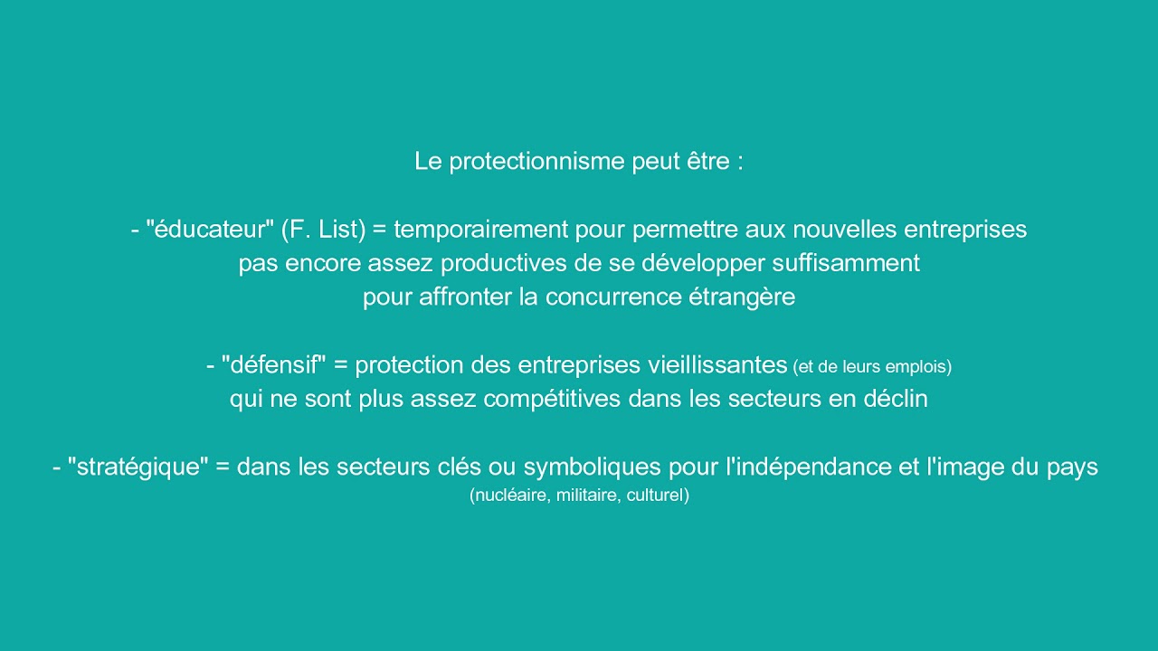 Chapitre 3 : Les effets du commerce international (inégalités), libre-échange et protectionnisme