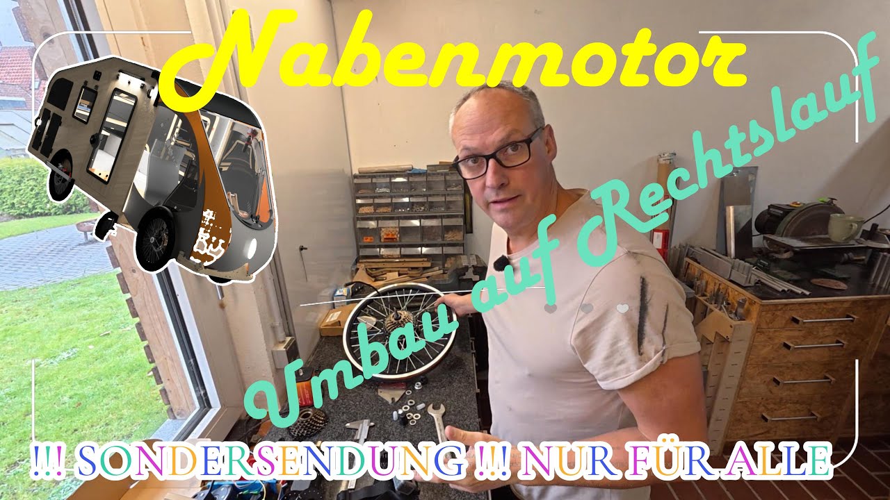 NABENMOTOR | UMBAU AUF RECHTSLAUF TEIL 2 #2025 #ebike #diy #welding #camping #motor #hubmotor