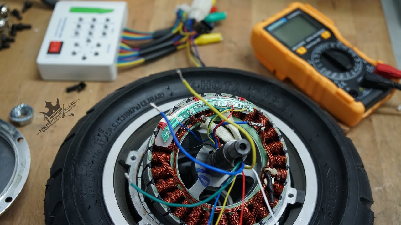 E Scooter Motor 🛴 Einfach erklärt - Funktionsweiße, Fehlersuche und Tuning. Bürstenloser Nabenmotor