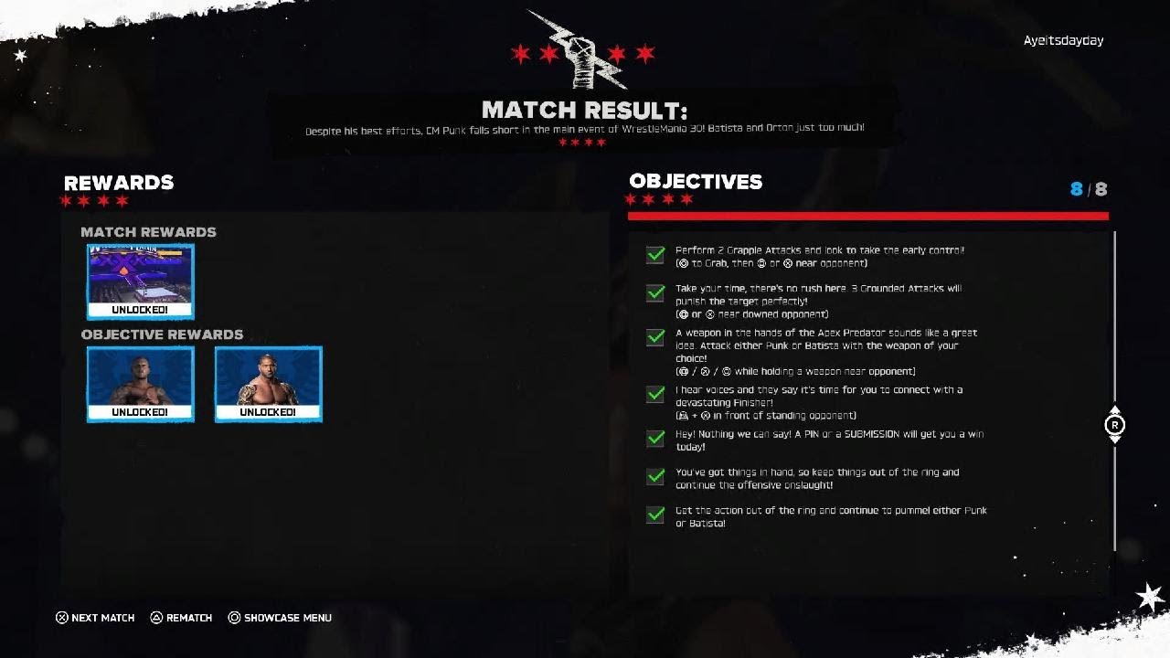 WWE 2K26|CM Punk vs Batista '14 vs Randy Orton '14 Walkthrough #16