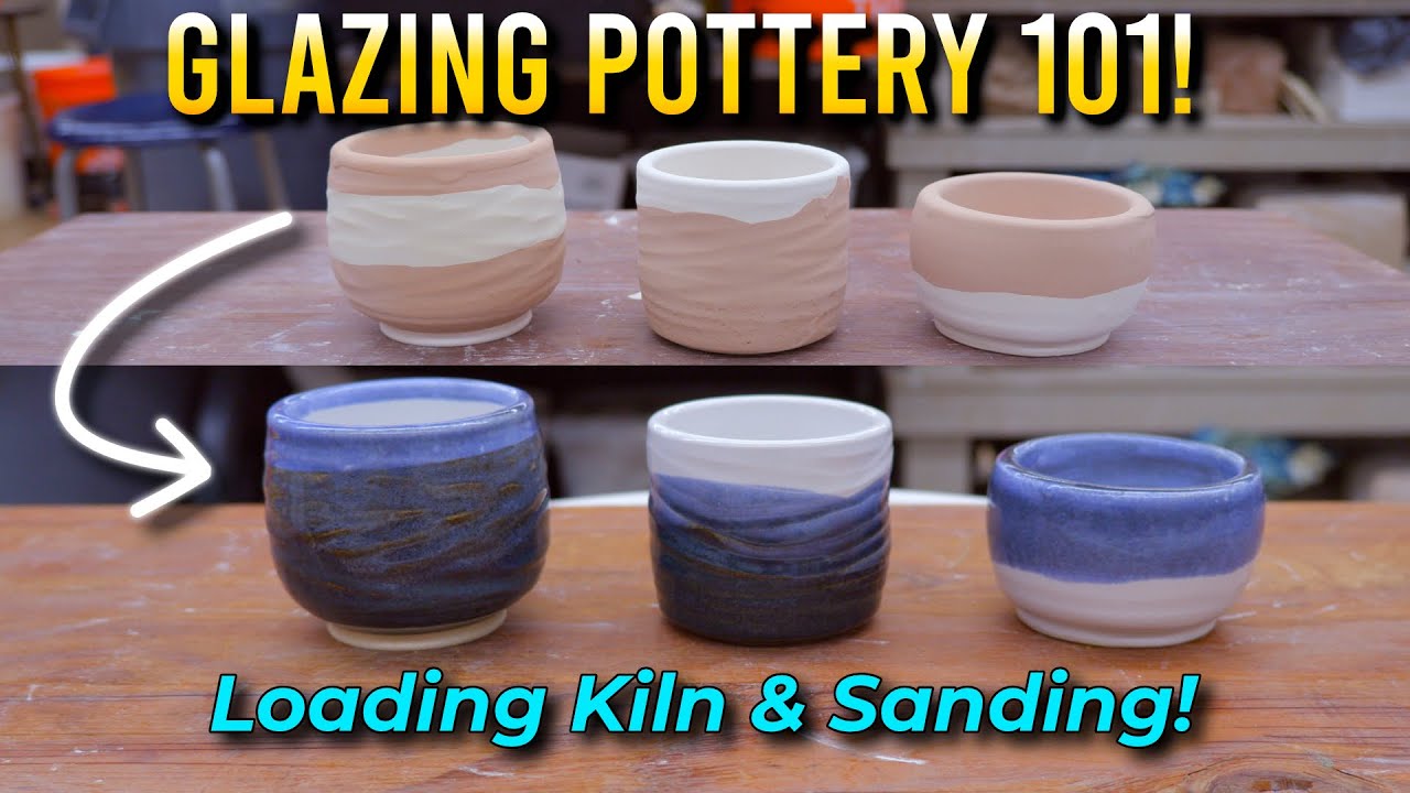 Glazing Pottery 101 Part 3: Kiln Loading, Firing Results & Sanding