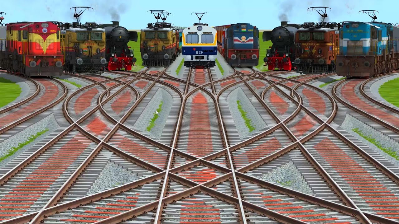 🏁Nine Indian Trains Crossing Back To Back On Indian railways Tracks || train videos indian railways