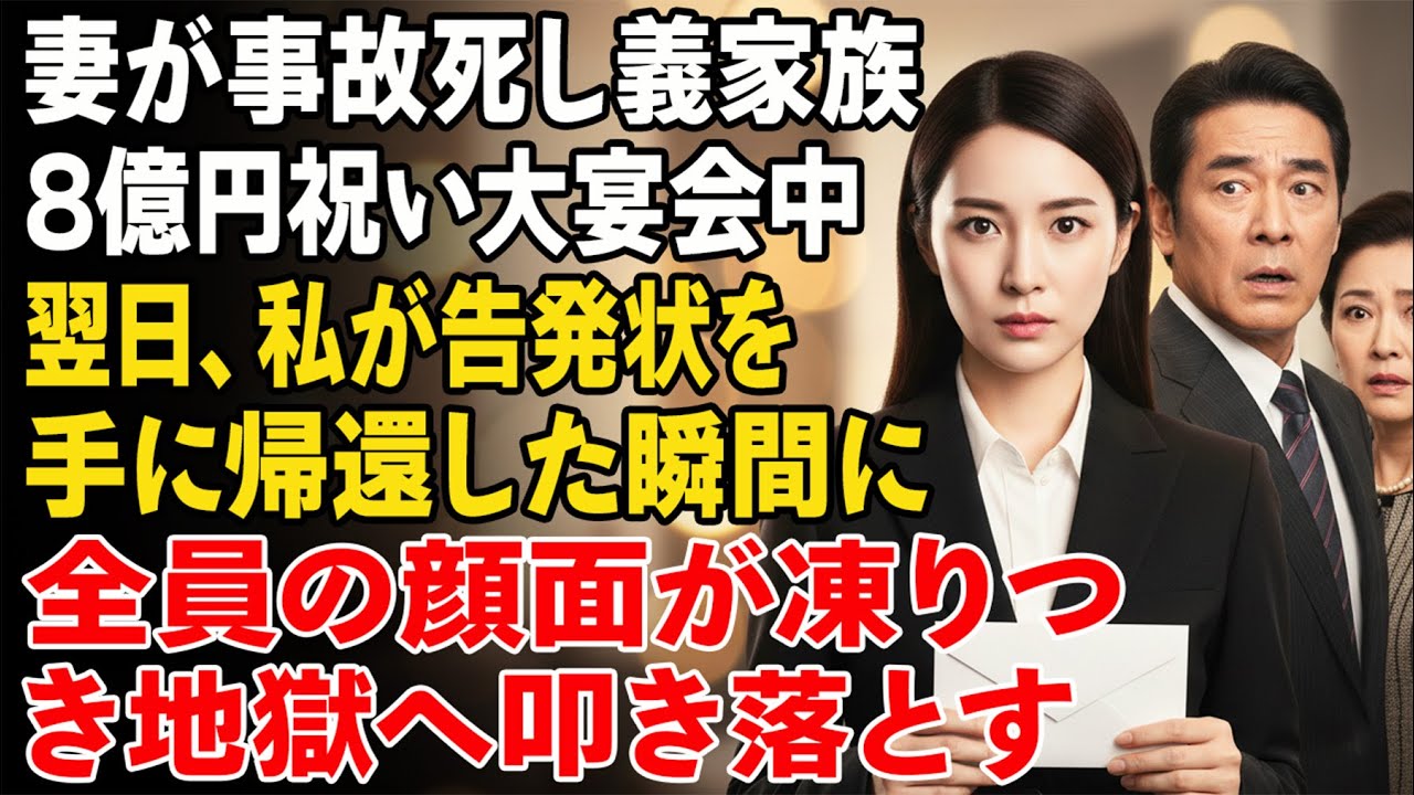 転覆事故で「妻は死亡」と聞き、義家族は8億円を祝って宴会。だが翌日、私は告発状を携え帰還——全員の顔色が一瞬で凍りついた。