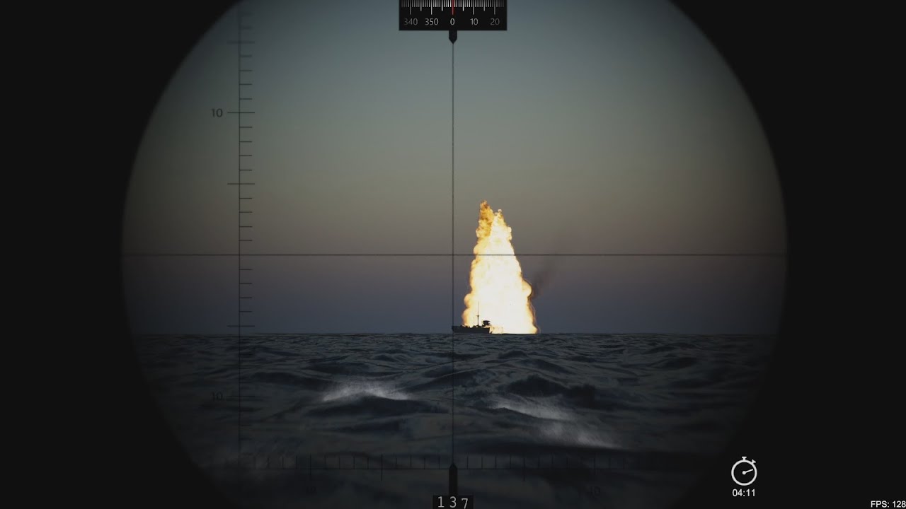 Ship going 15 kts sunk using the Constant Bearing Method (2 Identical Bearings variant)