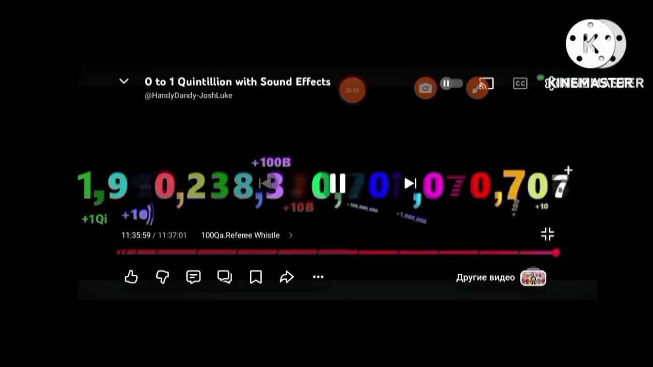 0 to sextillion with sound effects (The End)