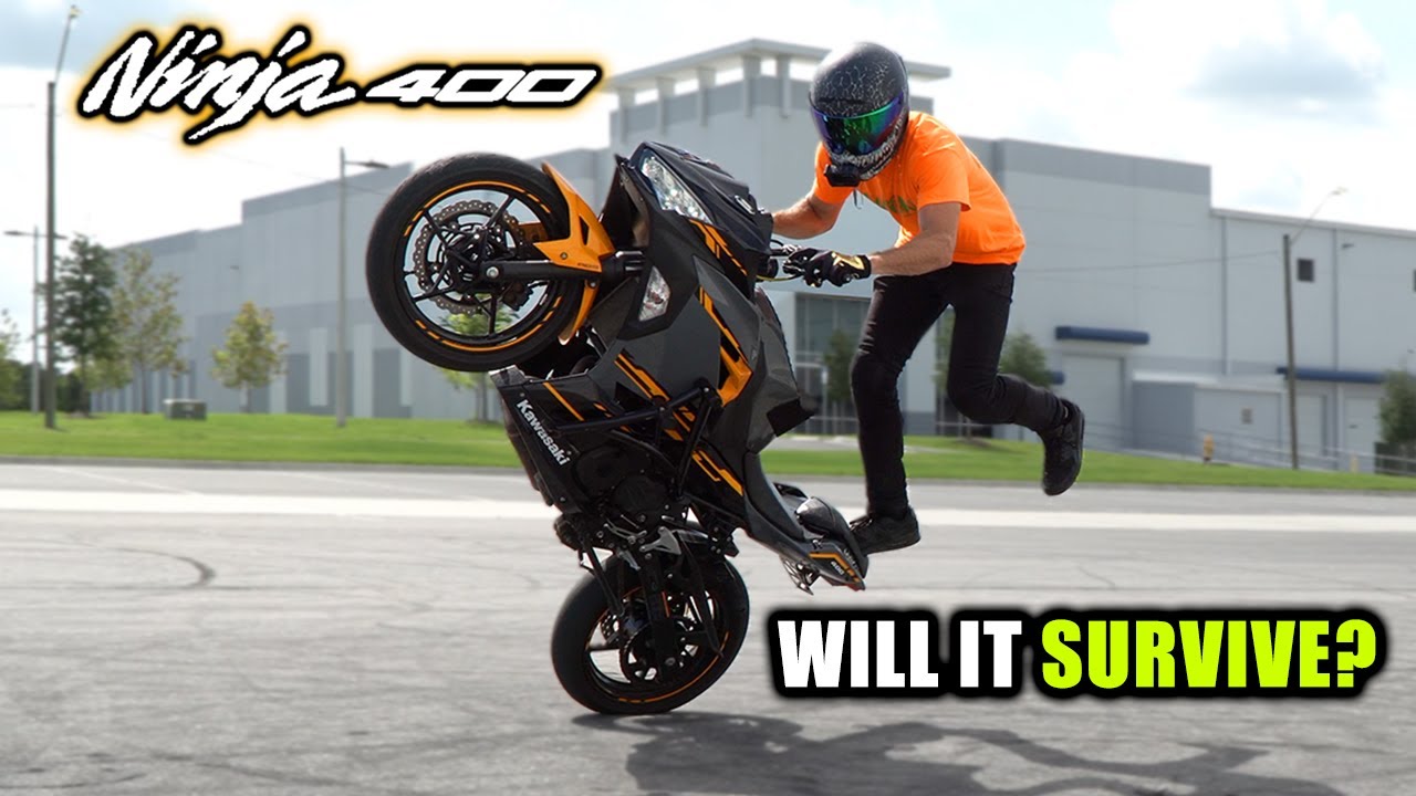 Kawasaki Ninja 400 НО ЭТО полностью готовый трюковой мотоцикл для начинающих!