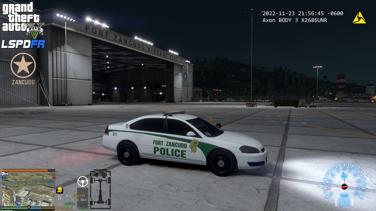 GTA V - LSPDFR 0.4.9🚔 - FZMP/U.S. Military Police - Fort Zancudo Patrol - Base Attack - 4K