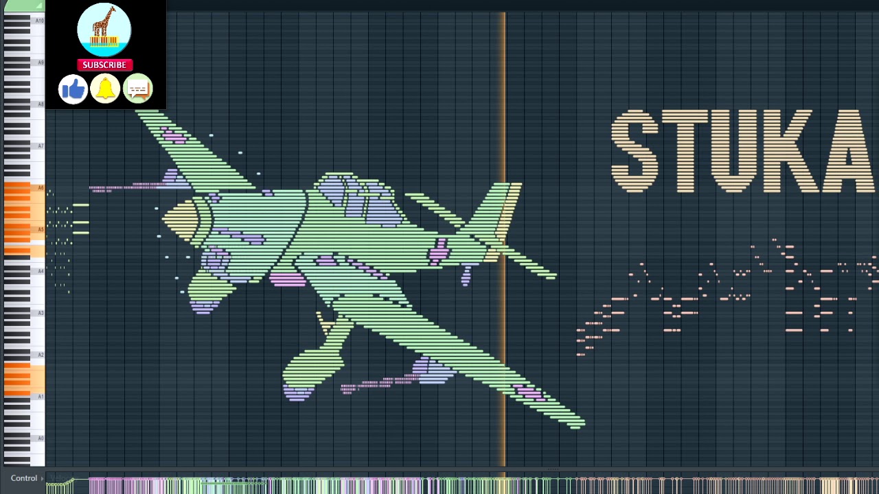 German Luftwaffe Bombards My Piano! Musical Aircraft Plane Midi Art - Stuka Bomber 1935 - 1945