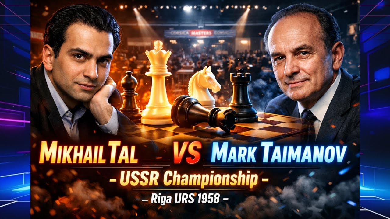 Mikhail Tal vs Mark Taimanov♟️1958 USSR Championship (Riga)♟️Tal's Victory in 62 Moves♟️