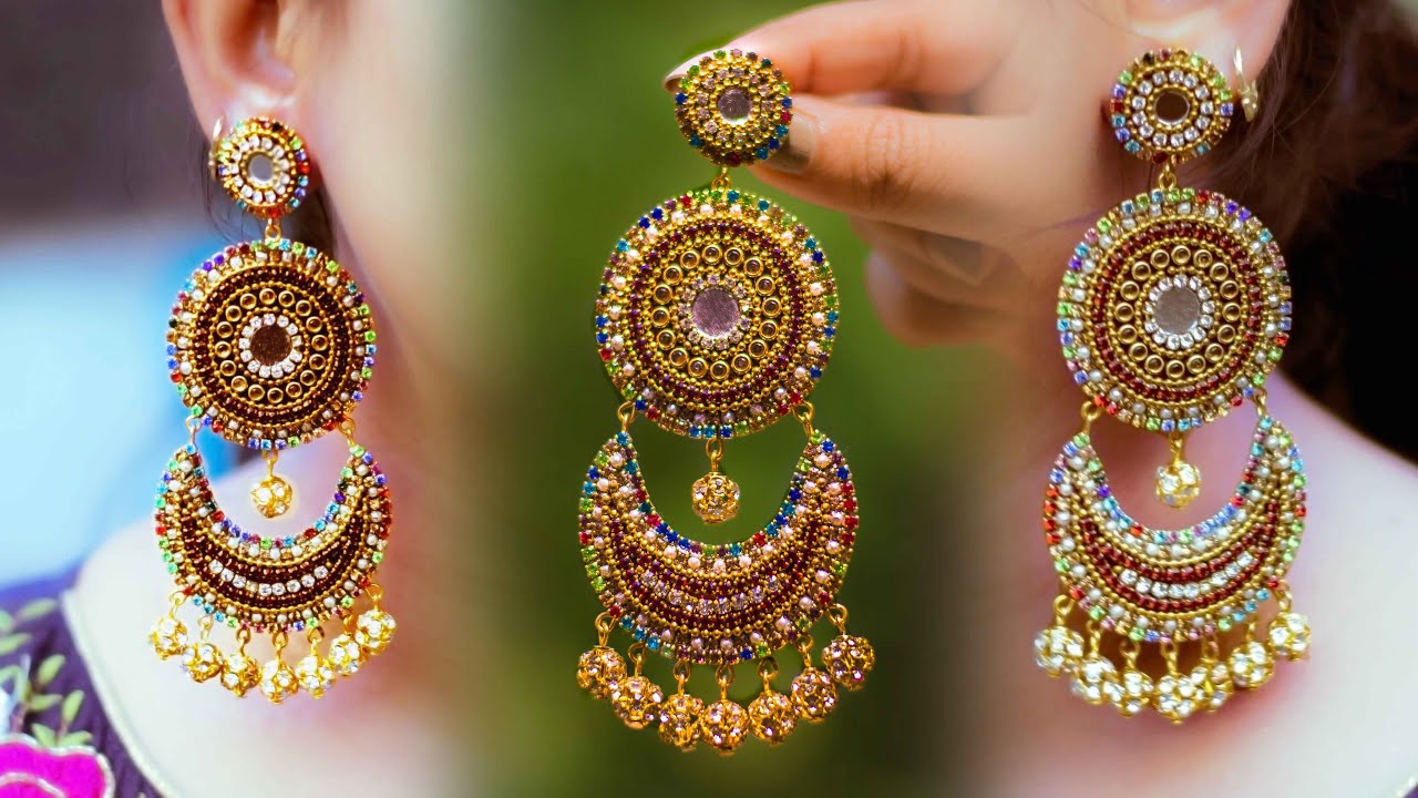 Make beautiful Paper Earrings | handmade jewelry | made out of paper | Art with Creativity