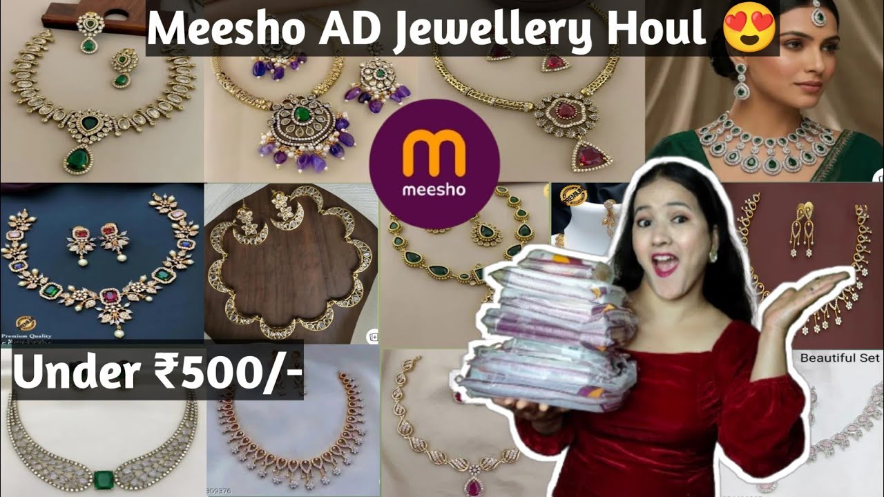 15+ AD Jewellery from *MEESHO* 🥰 meesho ad jewellery houl || Latest collection / honest review 💯