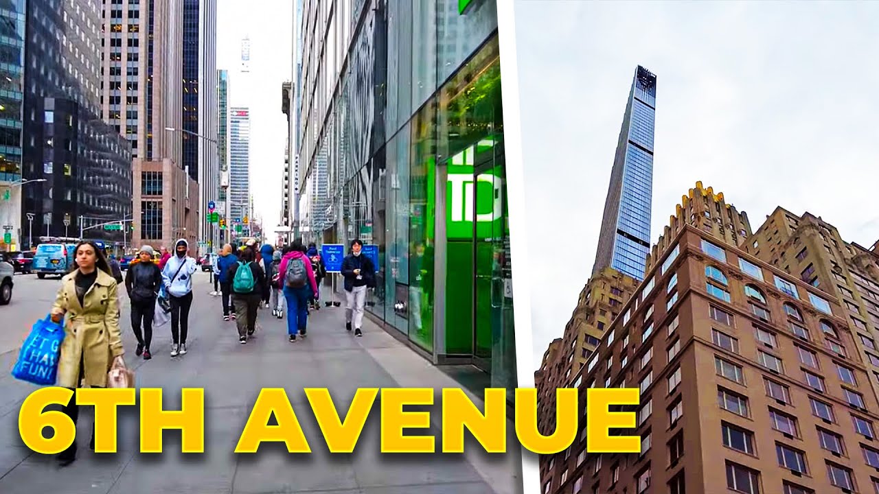 Walking NYC : 6th Avenue from 42nd Street to 59th Street (April 1, 2022)