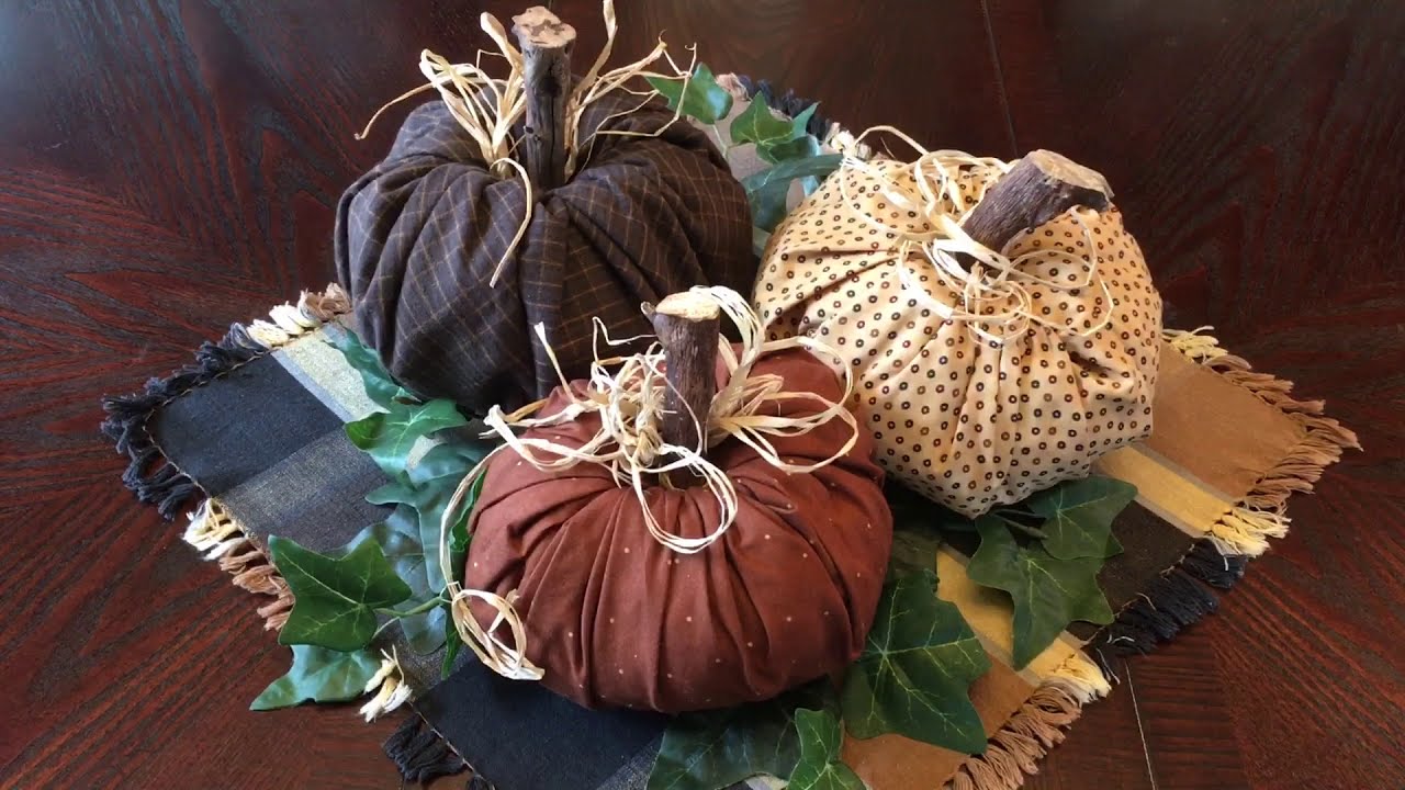 No Sew Fabric Pumpkins ~ Quick and Easy ~ Inexpensive