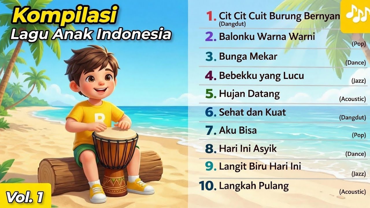 Kompilasi Lagu Edukasi Anak Indonesia | Dangdut, Pop, Dance, Jazz, Acoustic | MNFamily