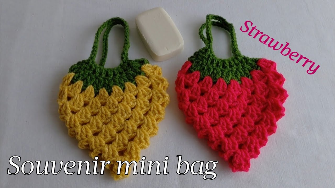 PAANO GUMAWA NG MINI BAG ~ STRAWBERRY DESIGN | SOUVENIR 