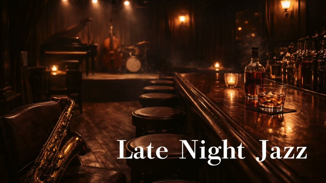 Late Night Jazz Bar ☕ Smooth Jazz for Night Work & Relax | 1 Hour