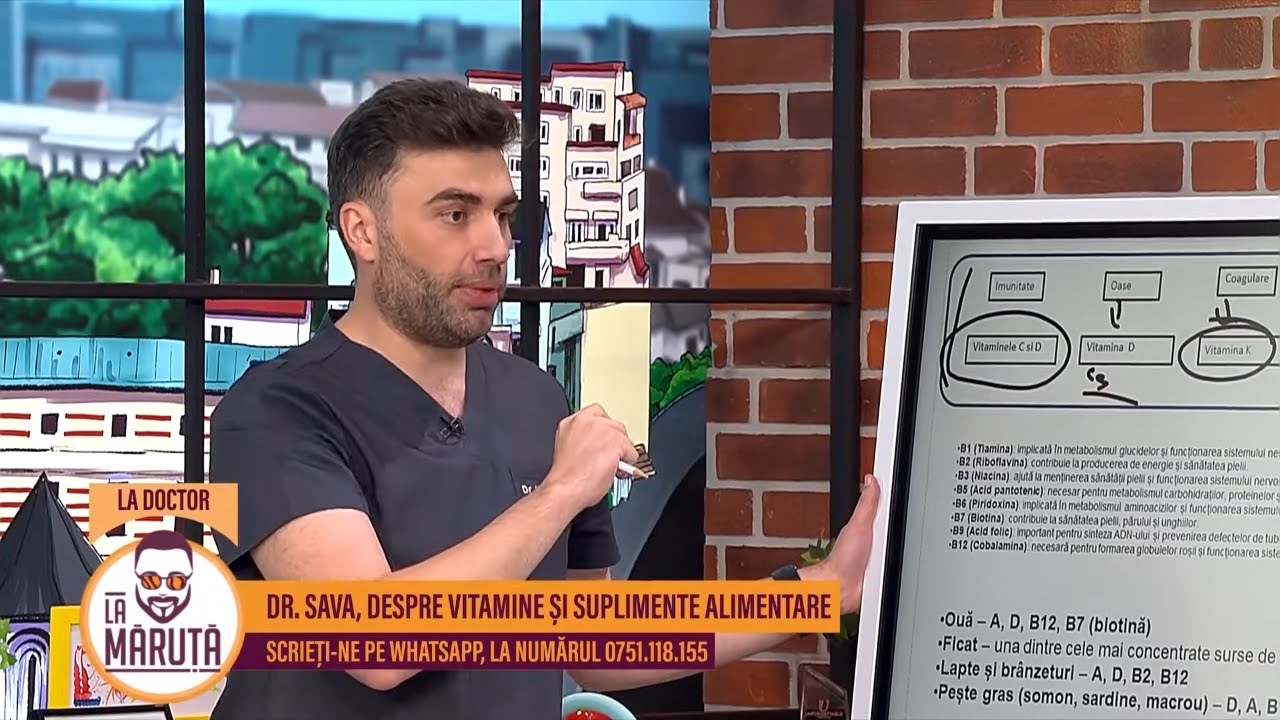Dr. Sava, despre vitamine și suplimente alimentare