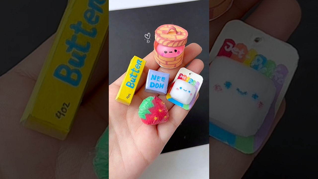 (Part-1) DIY Viral five mini version squishy #tonniartandcraft #diy #craft #art #squishy #shorts