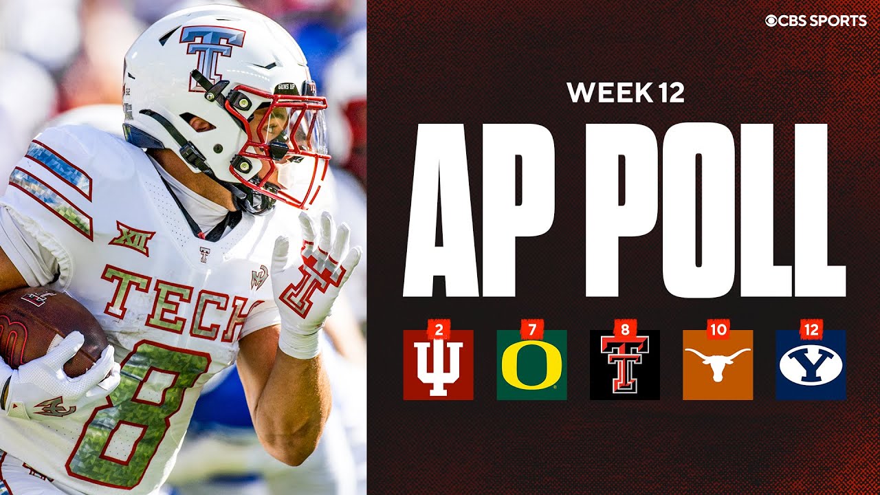 AP Top 25 Poll Released 🚨: Texas Tech RISES, Indiana stays at No. 2, Oregon DROPS despite win